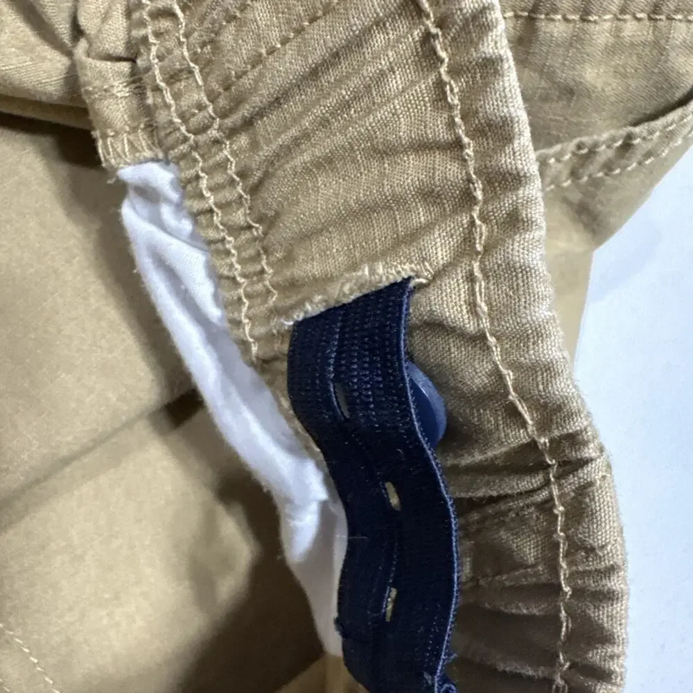 Place Shorts Boys 18 Pull On Ripstop Husky Khaki Cargo Adjustable Waist Pockets